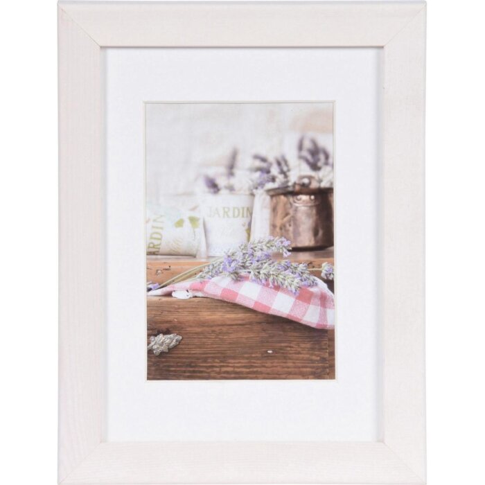 Cadre photo Jardin 13x18 blanc cadre en bois