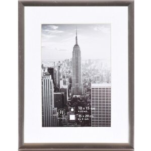 15x20 cm cadre photo aluminium Manhattan en gris