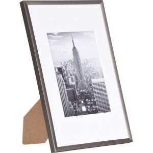 15x20 cm cadre photo aluminium Manhattan en gris