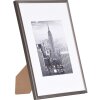 cadre photo gris acier aluminium Manhattan 20x30 cm