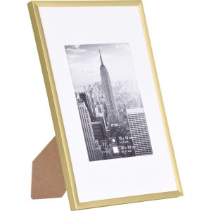 20x30 cm cadre photo aluminium Manhattan en or