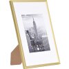 20x30 cm cadre photo aluminium Manhattan en or