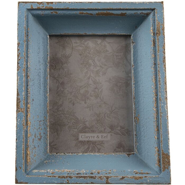 Clayre & Eef 2F0861 Cadre photo bleu 21x6x26 cm - 10x15 cm