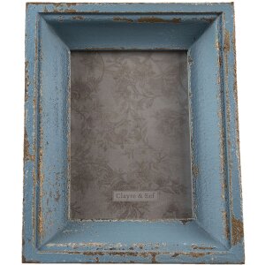 Clayre & Eef 2F0861 Cadre photo bleu 21x6x26 cm -...