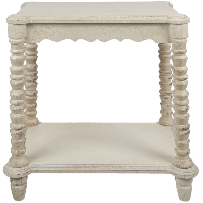 Clayre & Eef 5H0529 Table dappoint blanche 60x40x70 cm