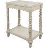 Clayre & Eef 5H0529 Table dappoint blanche 60x40x70 cm