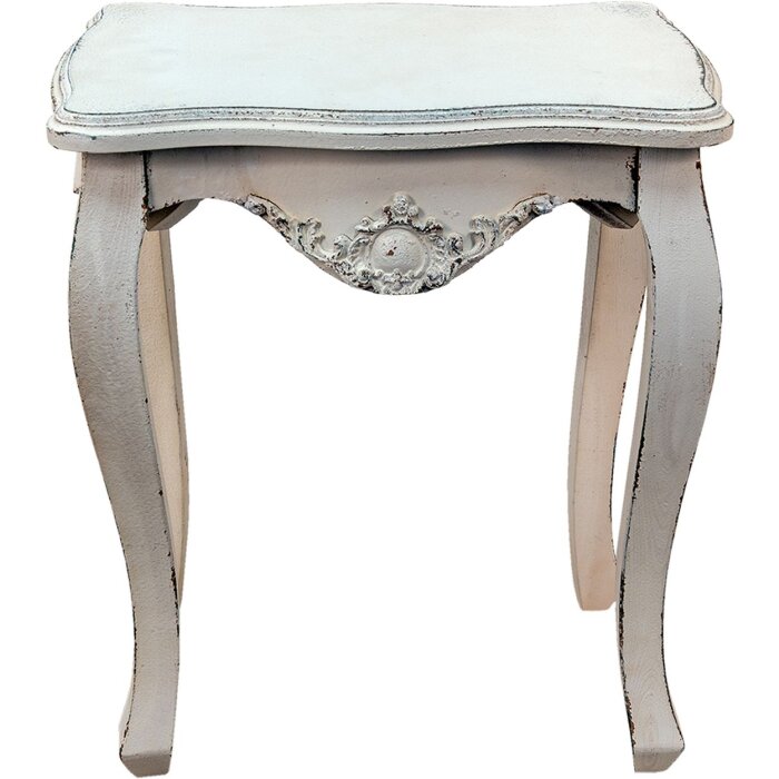 Clayre & Eef 5H0538 Table dappoint blanche 52x35x58 cm