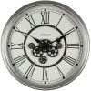 Clayre & Eef 5KL0203 Horloge murale couleur argent Ø 60x10 cm