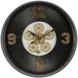 Clayre & Eef 5KL0205 Horloge murale noir Ø...