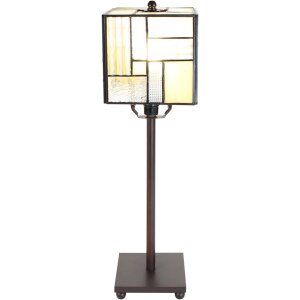 Clayre & Eef 5LL-6190 Tiffany Lampe de table Gris,...