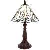 Clayre & Eef 5LL-6191 Lampe de table Tiffany Blanc, Marron Ø 20x34 cm E14-max 1x25W