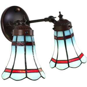 Clayre & Eef 5LL-6213 Applique Tiffany Bleu, Rouge...