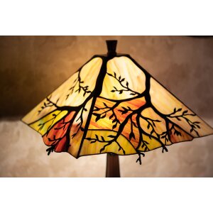 Clayre & Eef 5LL-6226 Lampe de table Tiffany Marron, Beige Ø 36x57 cm E27-max 2x60W