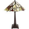 Clayre & Eef 5LL-6226 Lampe de table Tiffany Marron, Beige Ø 36x57 cm E27-max 2x60W