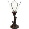 Clayre & Eef 5LL-6231 Lampe de table Tiffany Fleur Blanc