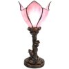 Clayre & Eef 5LL-6232 Lampe de table Tiffany Fleur Rose Ø 18x32 cm E14-max 1x25W