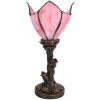 Clayre & Eef 5LL-6232 Lampe de table Tiffany Fleur Rose Ø 18x32 cm E14-max 1x25W