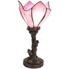 Clayre & Eef 5LL-6232 Lampe de table Tiffany Fleur Rose Ø 18x32 cm E14-max 1x25W