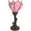 Clayre & Eef 5LL-6232 Lampe de table Tiffany Fleur Rose Ø 18x32 cm E14-max 1x25W