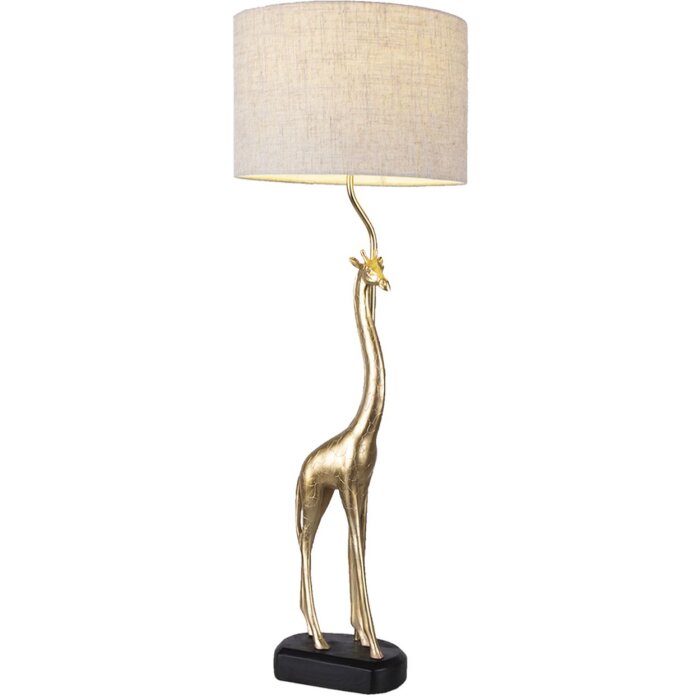 Clayre & Eef 5LMC0011 Lampe de table Girafe Couleur or Ø 30x85 cm E27-max 1x60W