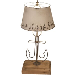 Clayre & Eef 5LMC0016 Lampe de table Beige, Marron Ø 35x79 cm