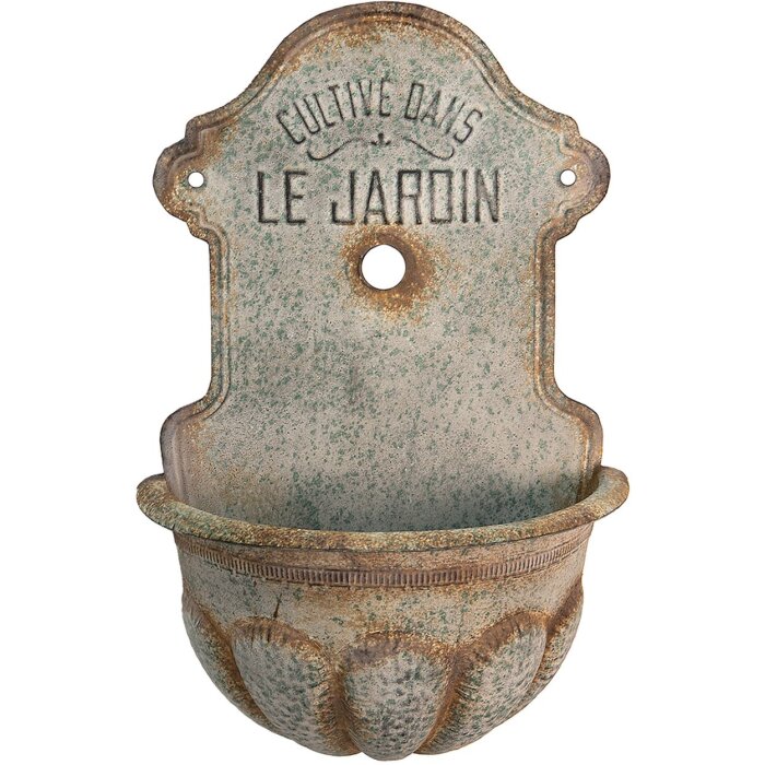 Clayre & Eef 5Y1097 Fontaine murale décorative Gris 46x24x69 cm