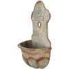 Clayre & Eef 5Y1097 Fontaine murale décorative Gris 46x24x69 cm