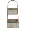 Clayre & Eef 5Y1098 Étagère 2 étages Gris 29x29x66 cm