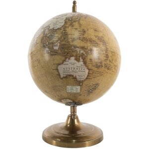 Clayre & Eef 64905 Globe Décoratif Jaune, Marron 22x22x30 cm