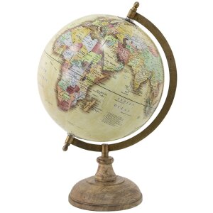 Clayre & Eef 64913 Globe Décoratif Bleu, Vert, Rouge 22x22x33 cm