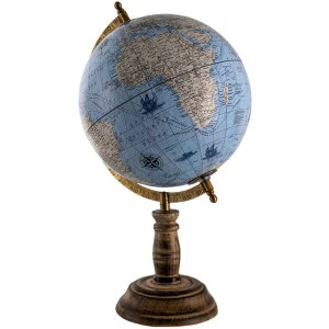 Clayre & Eef 64930 Globe Décoratif Bleu, Gris,...