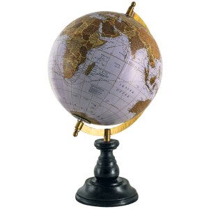 Clayre & Eef 64932 Globe Décoratif Bleu, Marron 22x22x37 cm