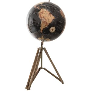 Clayre & Eef 64934 Globe Décoratif Noir, Marron 31x31x67 cm