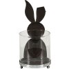 Clayre & Eef 64995 Photophore Lapin Vert, Blanc, Rose 11x10x22 cm