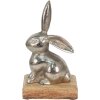 Clayre & Eef 6AL0056M Déco Lapin couleur argent 11x10x20 cm