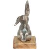 Clayre & Eef 6AL0056M Déco Lapin couleur argent 11x10x20 cm