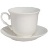 Clayre & Eef 6CE1441 Tasse à café avec soucoupe (set de 6) Blanc 220 ml