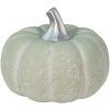 Clayre & Eef 6CE1487 Citrouille décorative Vert, Blanc Ø 23x18 cm