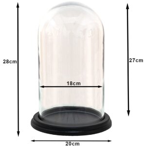 Clayre & Eef 6GL3474 Cloche en verre Transparent...