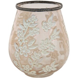 Clayre & Eef 6GL3496 Verre Bougeoir Marron, Blanc...