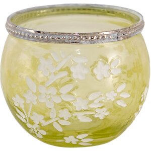 Clayre & Eef 6GL3497 Verre Bougeoir Vert, Blanc...