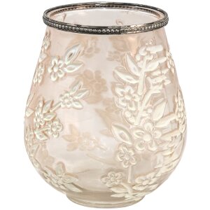 Clayre & Eef 6GL3508 Porte-bougie en verre brun,...