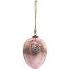 Clayre & Eef 6GL3526L Boule de Noël rose Ø 10x16 cm