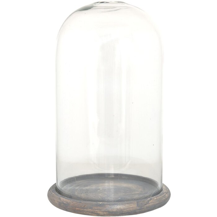 Clayre & Eef 6GL3536 Cloche en verre Transparent Ø 17x29 cm