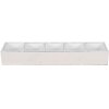 Clayre & Eef 6H1988W Caisse en bois blanc 54x12x7 cm