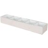 Clayre & Eef 6H1988W Caisse en bois blanc 54x12x7 cm