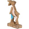 Clayre & Eef 6H2153 Déco Lapin brun, bleu 12x6x22 cm