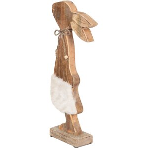 Clayre & Eef 6H2155 Déco Lapin brun, blanc 18x6x40 cm