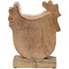 Clayre & Eef 6H2162M Coq décoratif blanc, marron 15x5x19 cm