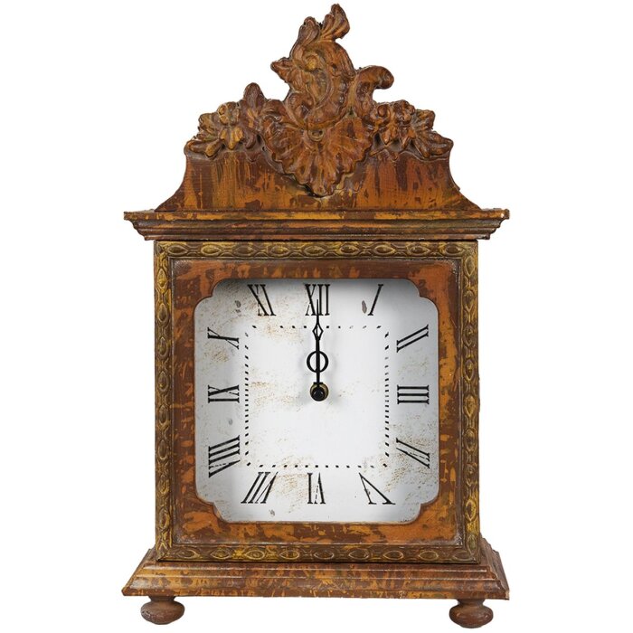 Clayre & Eef 6KL0747 Horloge de table marron 27x12x44 cm